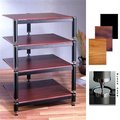 Vti Manufacturing VTI Manufacturing BL304BC 3 Black Capspike Black Poles 4 Cherry Shelves AV Stand BL304BC